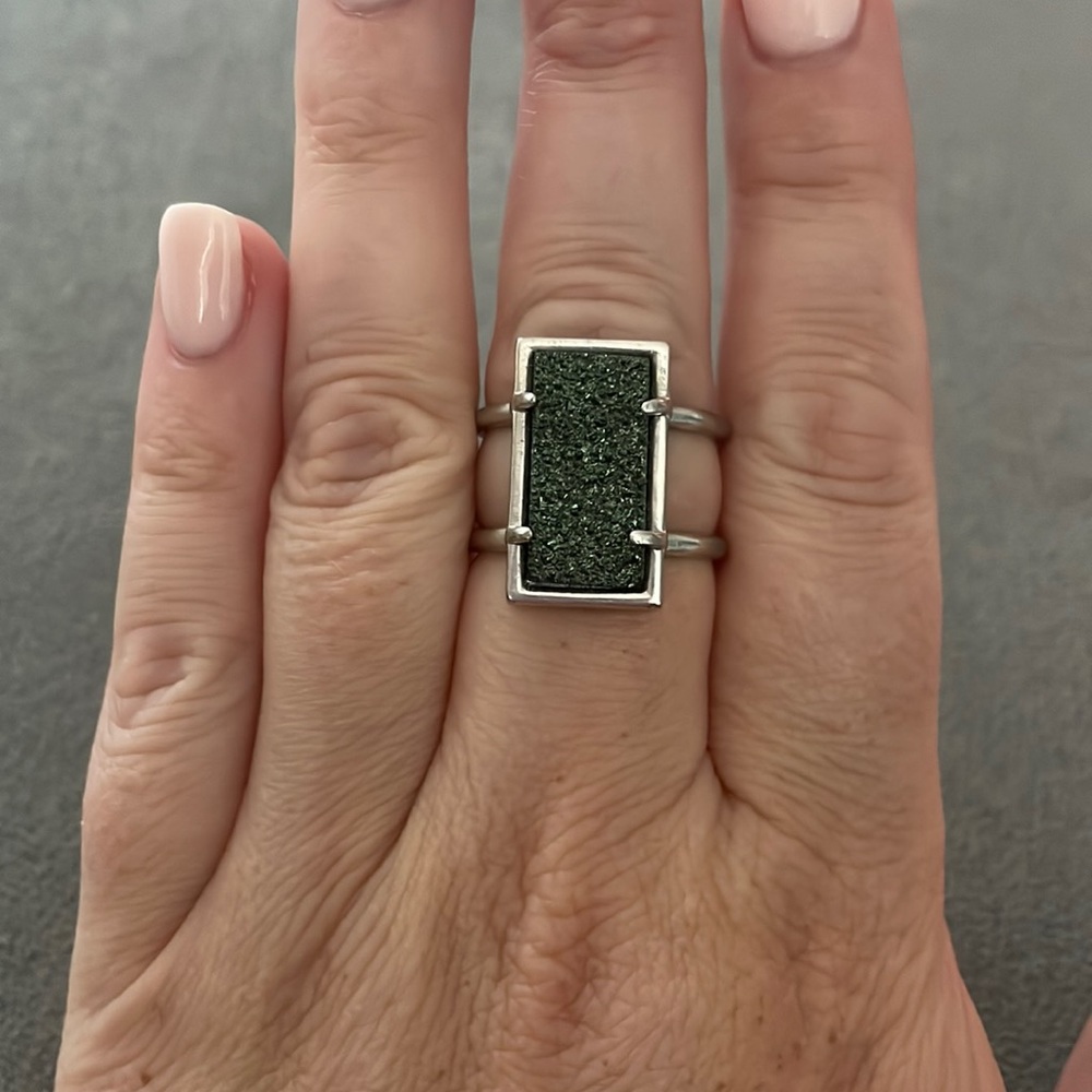 Kendra Scott Green Druzy Ring